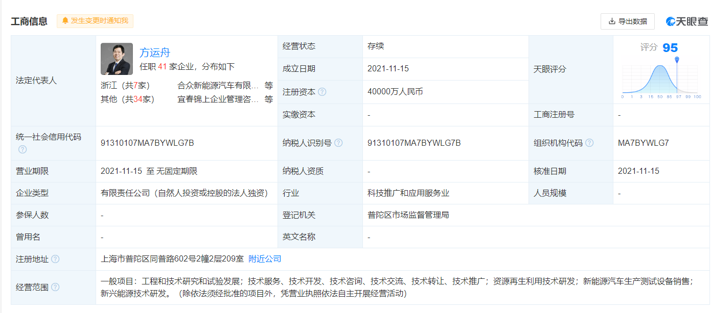 哪吒汽车成立新能源科技公司，新能源汽车商标属于第几类？